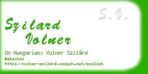 szilard volner business card
