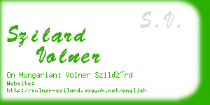 szilard volner business card